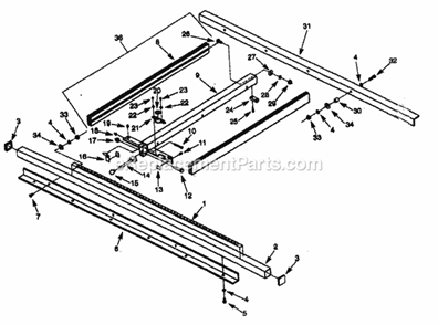 Part Location Diagram of 15944.00 Craftsman Front Rail