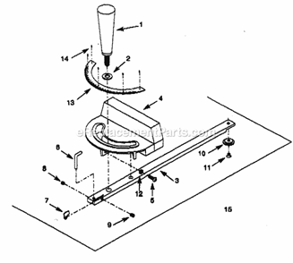 Miter Gauge Diagram and Parts List for 351226920  Craftsman Table Saw