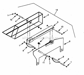 Blade Guard Diagram and Parts List for 351228030  Craftsman Table Saw