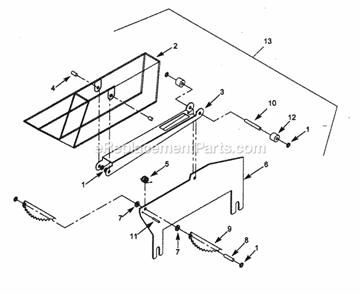 Part Location Diagram of 08444.00 Craftsman Guard Support