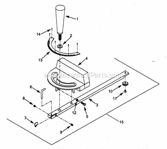 Miter Gauge Diagram and Parts List for 351228040  Craftsman Table Saw