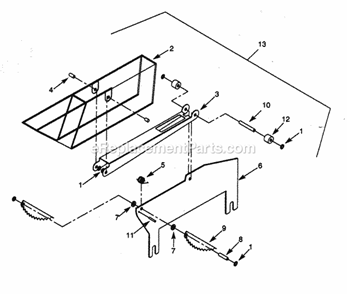 Blade Guard Diagram and Parts List for 351228050  Craftsman Table Saw