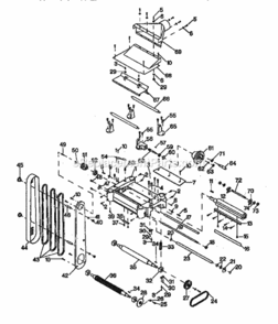 Page B Diagram and Parts List for 351233741  Craftsman Planer Jointer