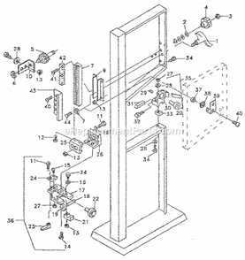 Page C Diagram and Parts List for 35124394  Craftsman Band Saw