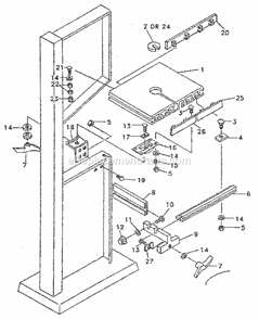Page D Diagram and Parts List for 35124394  Craftsman Band Saw