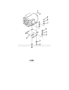 Motor / Motor Mount Diagram and Parts List for 351243951  Craftsman Band Saw