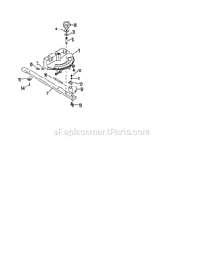 Miter Gauge Diagram and Parts List for 351243951  Craftsman Band Saw