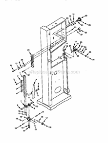 Blade Guides Diagram and Parts List for 351243961  Craftsman Band Saw