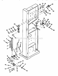 Blade Guides Diagram and Parts List for 351243971  Craftsman Band Saw