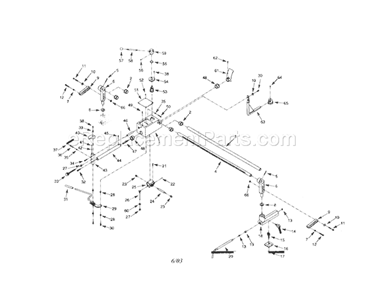 Page A Diagram and Parts List for 351249510  Craftsman Lathe