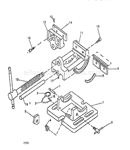 Unit Parts Diagram and Parts List for 351252651  Craftsman Vise