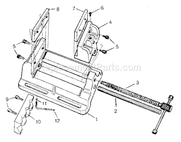 Unit Parts Diagram and Parts List for 35125273  Craftsman Vise