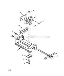Unit Parts Diagram and Parts List for 351253360  Craftsman Vise