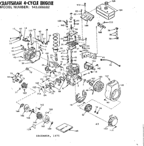 Part Location Diagram of 33453A Tecumseh CRANKSHAFT