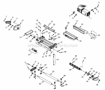 Page B Diagram and Parts List for 351811580  Craftsman Planer Jointer