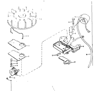 Magneto No. 610659 Diagram and Parts List for 200613111  Craftsman Engine