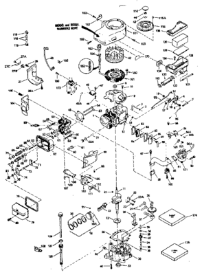 Engine Diagram and Parts List for 143386032  Craftsman Engine