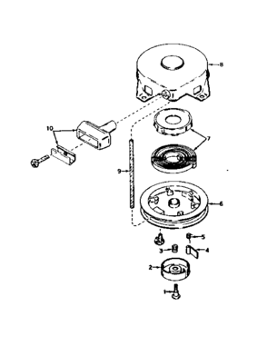 Rewind Starter No. 590420 Diagram and Parts List for 143566172  Craftsman Engine