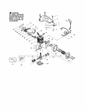 Crankcase / Muffler Diagram and Parts List for 358348210  Craftsman Chainsaw