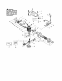 Muffler / Cylinder / Crankcase Diagram and Parts List for 358348220  Craftsman Chainsaw