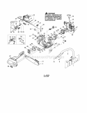 Chassis / Bar / Handle Diagram and Parts List for 358348221  Craftsman Chainsaw