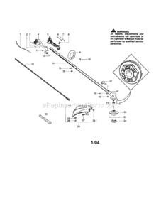 Page A Diagram and Parts List for 358348360  Craftsman Trimmer