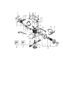 Engine Diagram and Parts List for 358350160  Craftsman Chainsaw