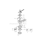 Carburetor Diagram and Parts List for 358350201  Craftsman Chainsaw