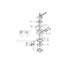 Carburetor Diagram and Parts List for 358350441  Craftsman Chainsaw