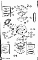 Carburetor Diagram and Parts List for 358350821  Craftsman Chainsaw