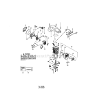 Ignition / Carburetor / Muffler Diagram and Parts List for 358350821  Craftsman Chainsaw