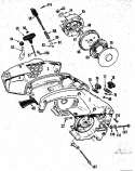 Crankcase Assembly Diagram and Parts List for 358350830  Craftsman Chainsaw