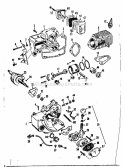 Crankcase Diagram and Parts List for 358350842  Craftsman Chainsaw