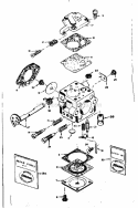Carburetor Diagram and Parts List for 358350842  Craftsman Chainsaw
