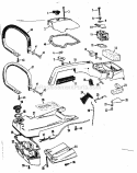 Gas Tank Top And Handle Diagram and Parts List for 358350850  Craftsman Chainsaw