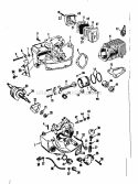 Crankcase Assembly Diagram and Parts List for 358350852  Craftsman Chainsaw