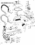 Handle Assembly Diagram and Parts List for 358350853  Craftsman Chainsaw