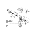 Shield / Cylinder / Crankshaft Diagram and Parts List for 358350870  Craftsman Chainsaw