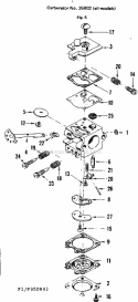 Page F Diagram and Parts List for 358350942  Craftsman Chainsaw