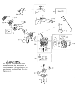 CylinderMufflerShield Diagram and Parts List for 358350982  Craftsman Chainsaw