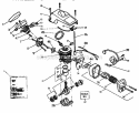 Motor Breakdown Diagram and Parts List for 358351041  Craftsman Chainsaw