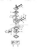 Carburetor Diagram and Parts List for 358351060  Craftsman Chainsaw