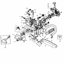 Handle And Bar Diagram and Parts List for 358351061  Craftsman Chainsaw