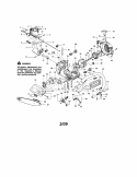 Chassis / Bar / Handle Diagram and Parts List for 358351081  Craftsman Chainsaw