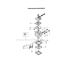 Carburetor Diagram and Parts List for 358351380  Craftsman Chainsaw