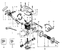 Page B Diagram and Parts List for 358351440  Craftsman Chainsaw