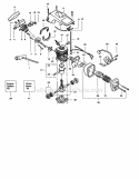 Crankshaft Assembly Diagram and Parts List for 358351460  Craftsman Chainsaw