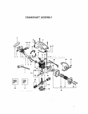 Crankshaft Diagram and Parts List for 358351480  Craftsman Chainsaw