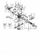 Engine Diagram and Parts List for 358351560  Craftsman Chainsaw