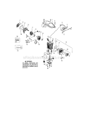 Cylinder / Shield / Crankshaft Diagram and Parts List for 358351710  Craftsman Chainsaw
